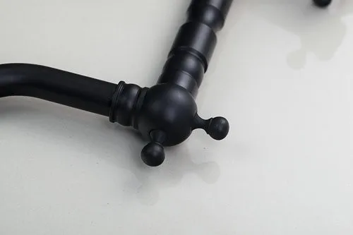 YANKSMART высокий 360 поворотный двойной ручкой кухонный кран масло терли Бронзовый почерневший мыть раковина в ванную Туалет Смесители смеситель