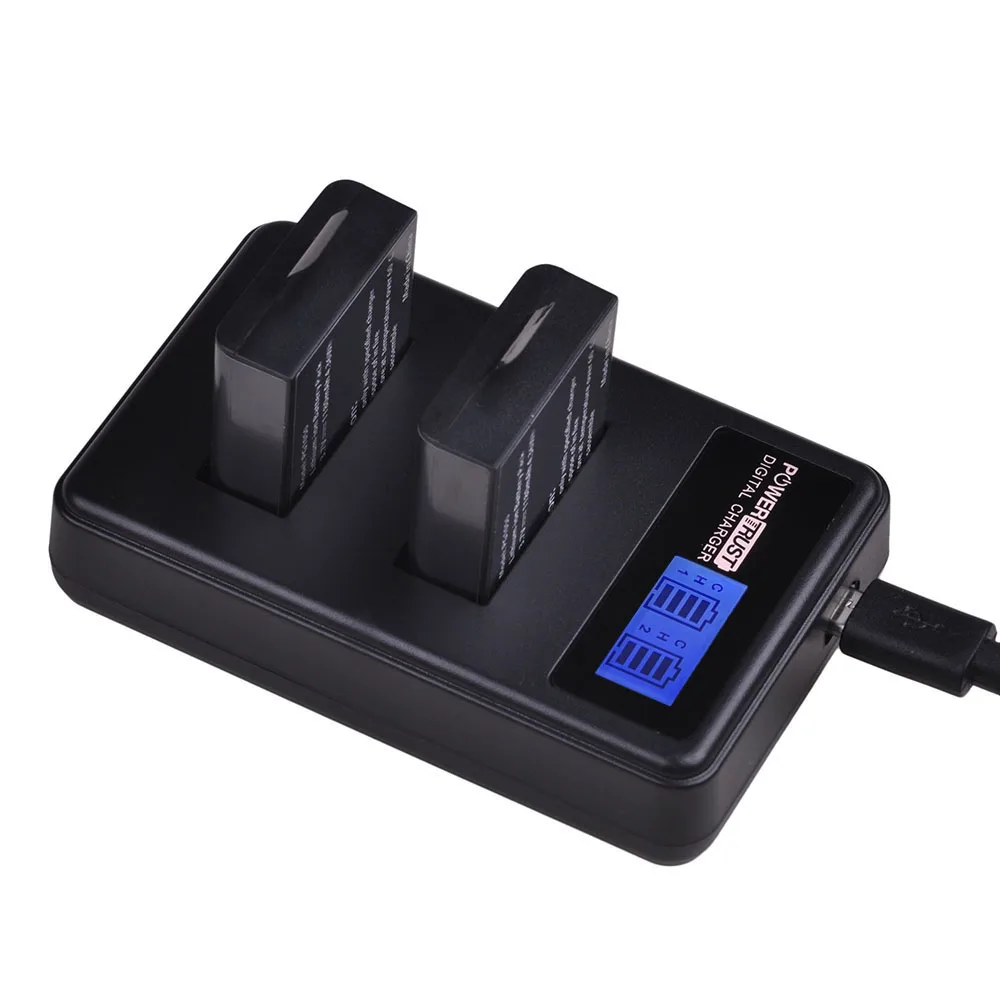 4x PG1050 1180mAh батареи + LCD Dual USB зарядное устройство для SJCAM SJ4000 M10 SJ5000 SJ5000X EKEN H9 H9R H8R H8 GIT