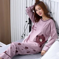 100cotton maternity nursing pajamas set full sleeve toptrouser sleepwear nighty for postpartum mother pregnant women clothings