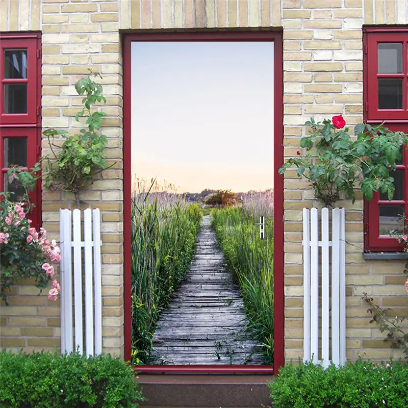 Новинка 2019 наклейка на дверь в стиле кантри 3D Наклейка стену художественный