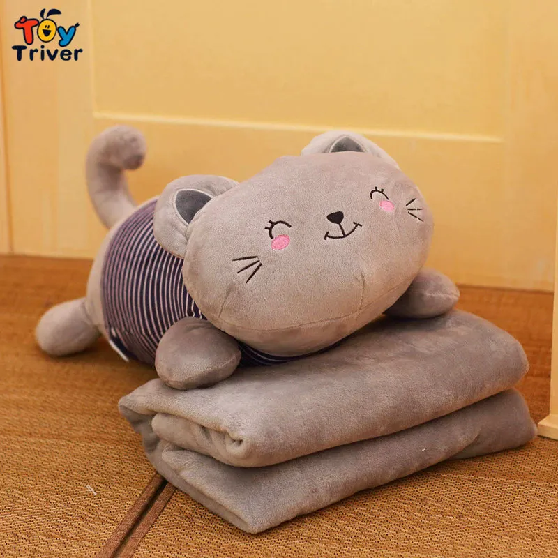 Котенок кошка плюшевые кошки портативные игрушечные детские куклы для малышей душ автомобиль кондиционер путешествия одеяло офис ворс ковер подарок на день рождения