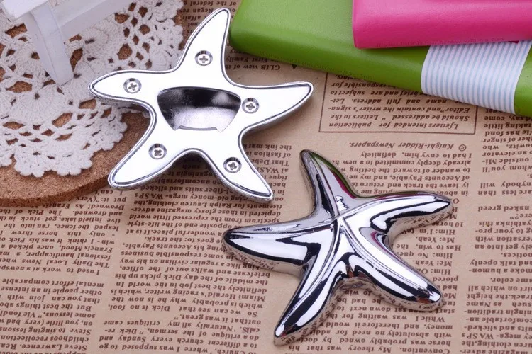 

Beach Theme wedding party favor gift and giveaways for guests - Starfish Bottle Opener Bridal Shower souvenir favors 60pcs/lot