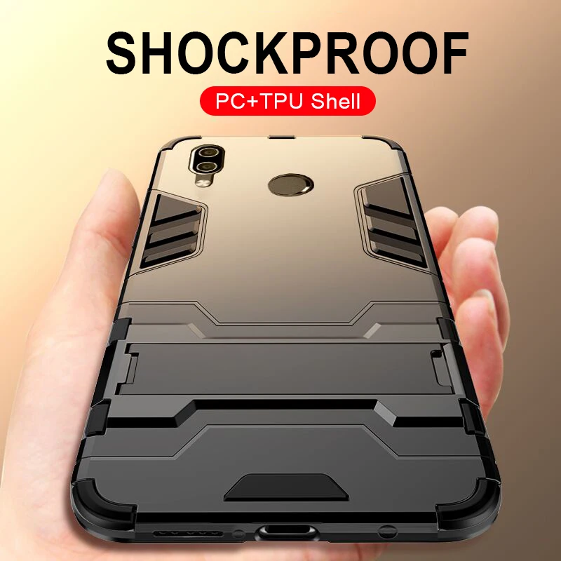 Luxury Armor Shockproof Case For Huawei Honor 10 8x 9 Lite Phone Back Cover honor Max Silicone Holder | Мобильные телефоны и