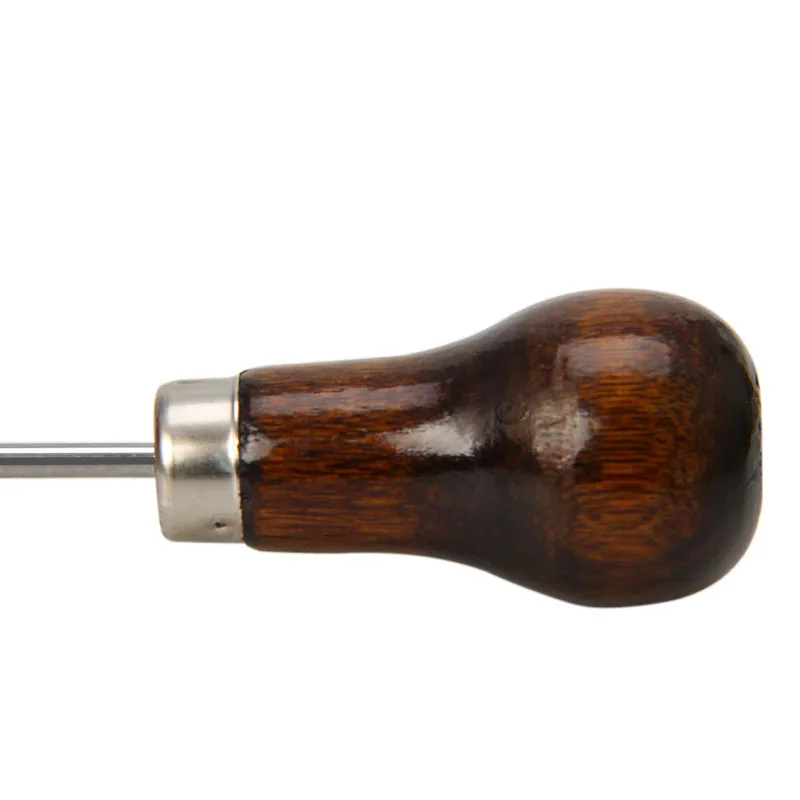 Awl Pricker Hole Maker Tool Punch Sewing Stitching Leather Craft Wooden Handle MAR20_15 | Дом и сад