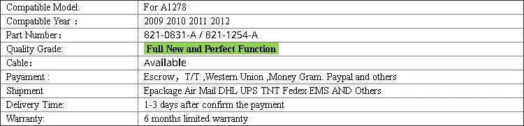 Совершенно тачпад A1278 для Apple MacBook Pro 1" A1278 тачпад трекпад с гибким кабелем 2009 2010 2011 2012 год
