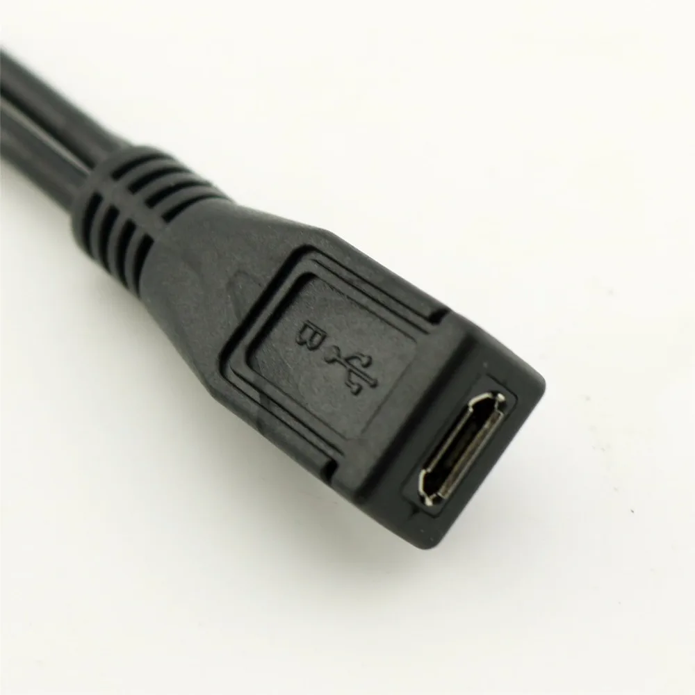 1 шт. микро USB 2 0 5-контактный гнездовой двойной 2x сплиттер папа-папа Y угловой