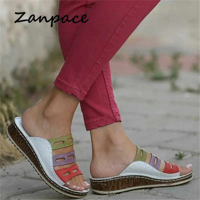 Летние европейские тапочки больших размеров 43 женские повседневные уличные