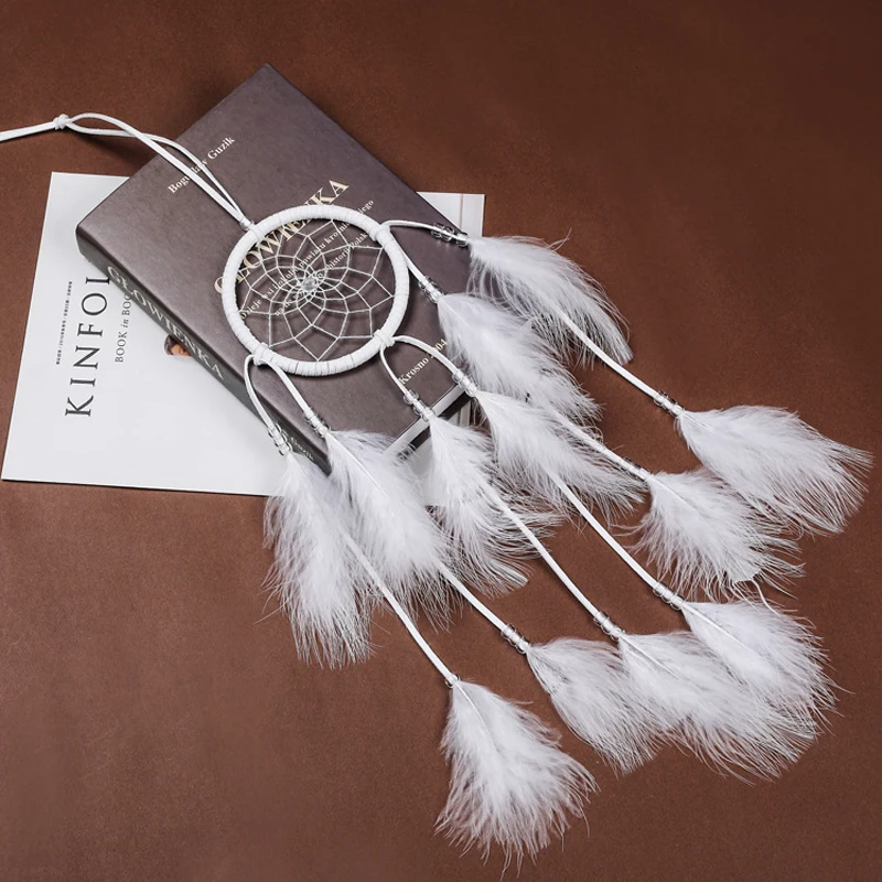 Handmade Wind Chimes Indian Dream Catcher Feather Wall Hanging Craft Gift Home Bedroom Window Decoration |
