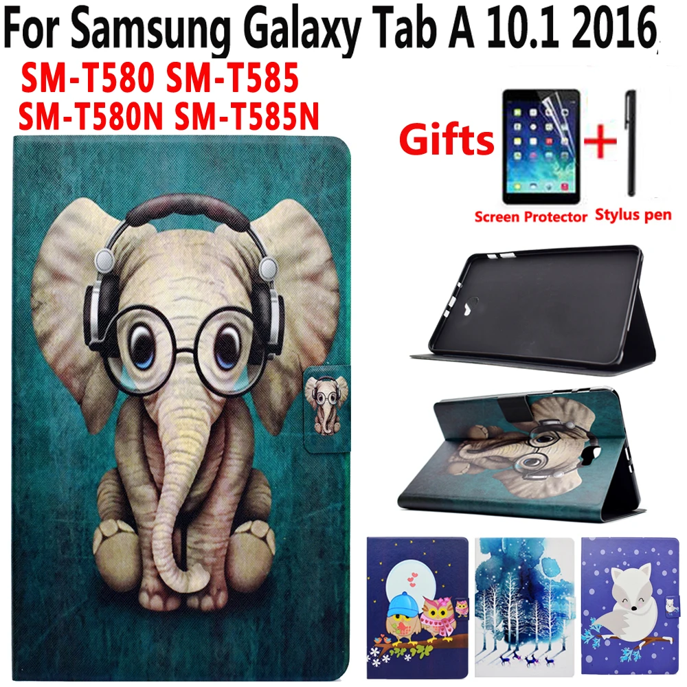 Чехол с животными для Samsung Galaxy Tab A A6 10 1 2016 SM T580 T585 T580N T585N противоударный умный чехол