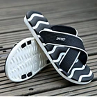 Туфли мужские в клетку и полоску, Повседневная пляжная обувь, летние шлепанцы