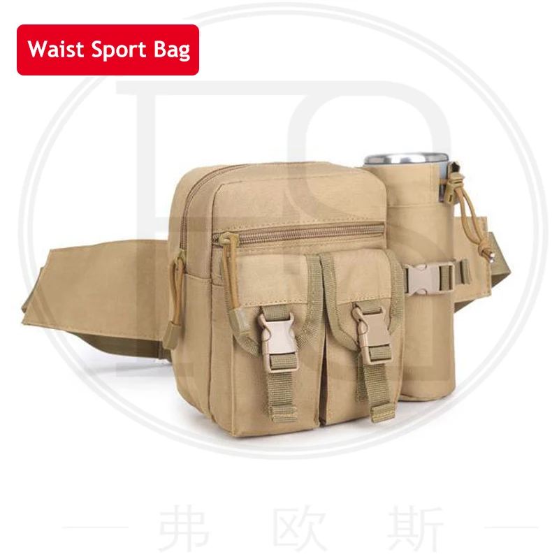 Tactical Men Sport Waist Bag Fanny Pack Travel Running Waist Bag With Detachable Water Bottle Bag Hiking Cycling Belt Bag