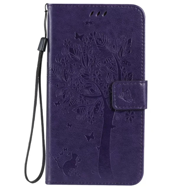 Для J310 J510 J710 Дерево Бабочка Цветочным узором Флип Единый Телефон Case For Samsung J3 J5 J7 2016