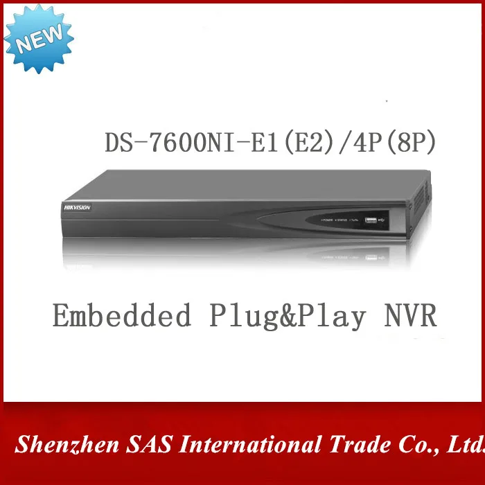 DHL Бесплатная Доставка Hikvision NVR Embedded Plug &amp Play DS-7604NI-E1/4 P DS-7608NI-E2/8 DS-7616NI-E2/8 |
