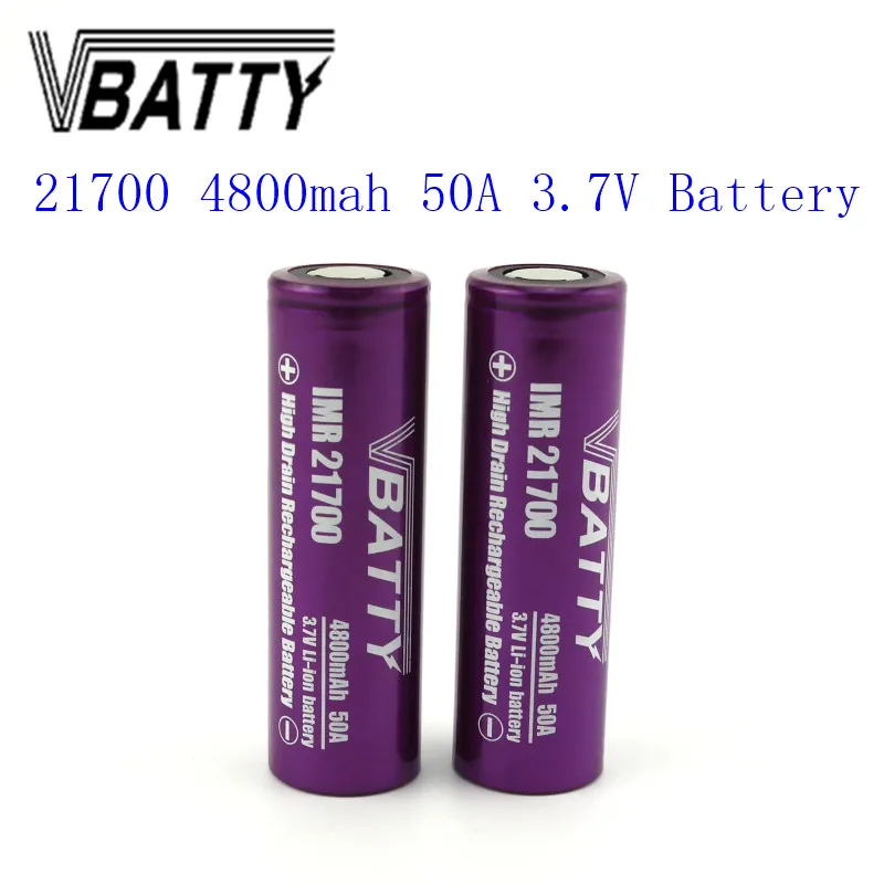 1 шт./лот Vbatty 21700 4800 мАч 3 7 в 50A литий ионный аккумулятор батарея с высоким дренажным