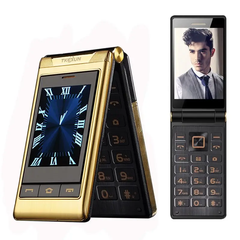TKEXUN G10 3 0 &quotдвойной экран мобильный телефон с откидной крышкой две sim карты