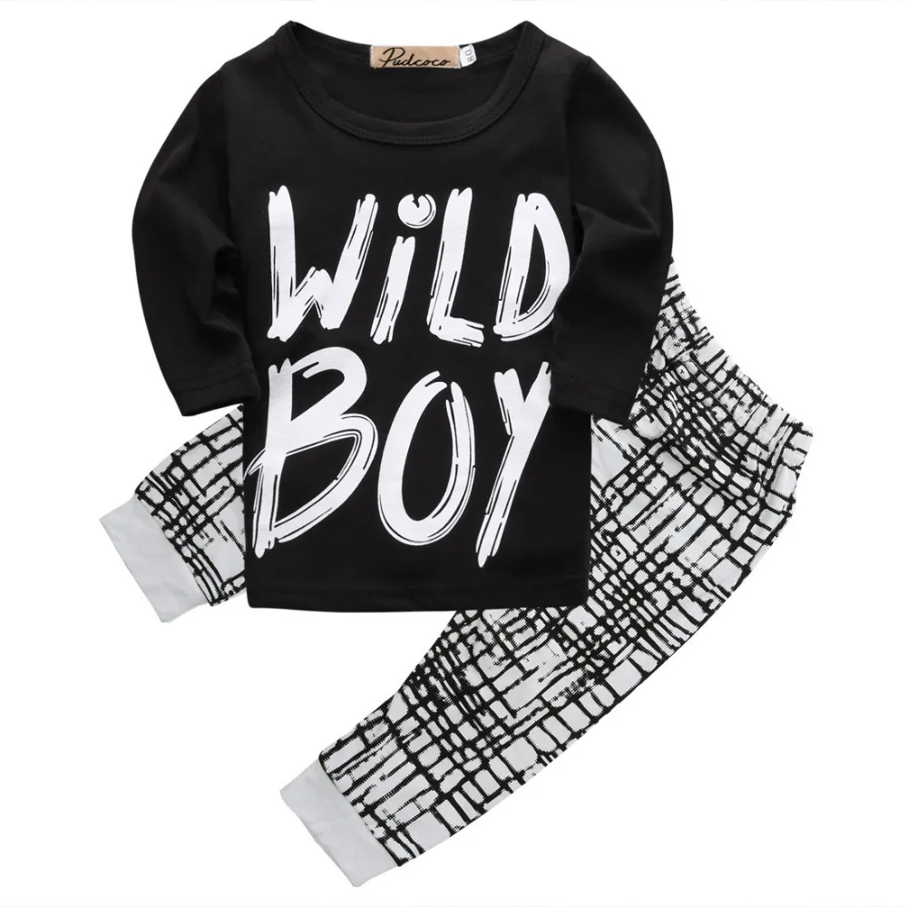 Повседневная футболка для новорожденных и маленьких мальчиков топы леггинсы