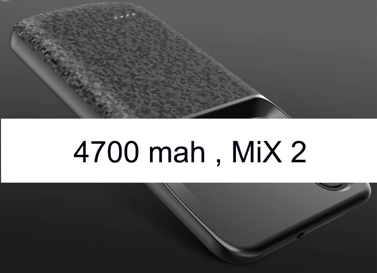 SeenDa противоударный чехол для зарядного устройства для Xiaomi mi 8 9 SE mi x 2 2s Запасной внешний аккумулятор чехол для внешнего зарядного устройства для mi 6 6x - Цвет: Mix 2 black