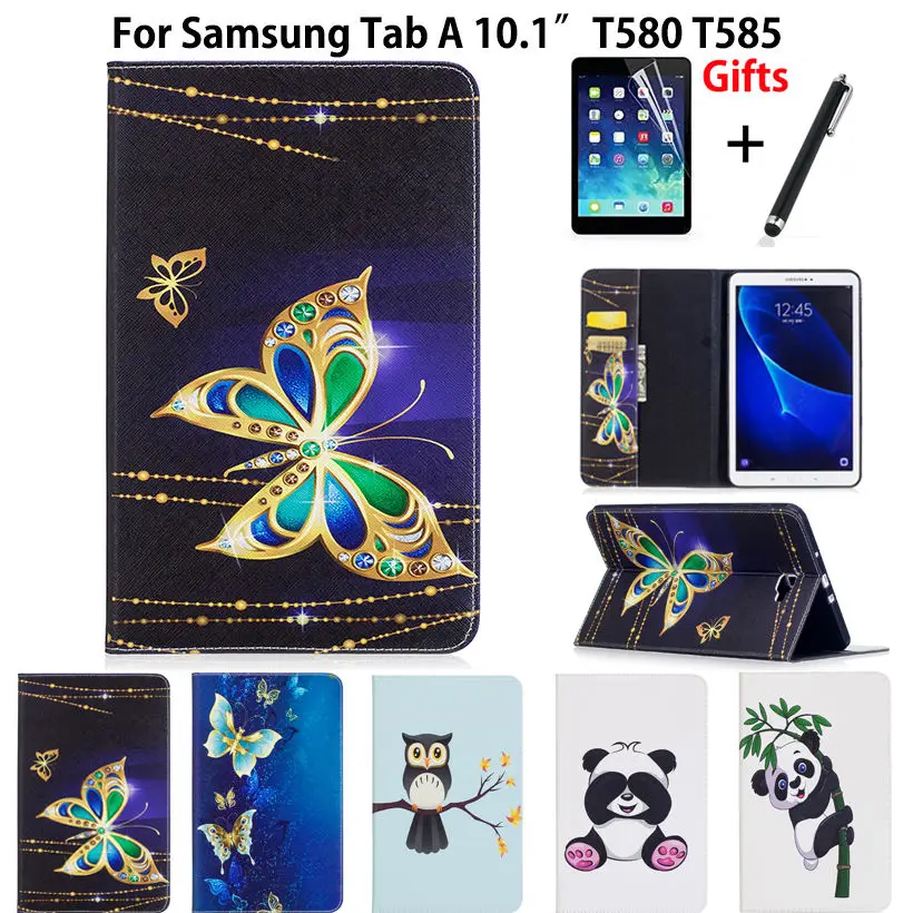 Тонкий чехол из полиуретана с рисунком панды и совы для Samsung Galaxy Tab A A6 10 1 2016 Φ T585 T580