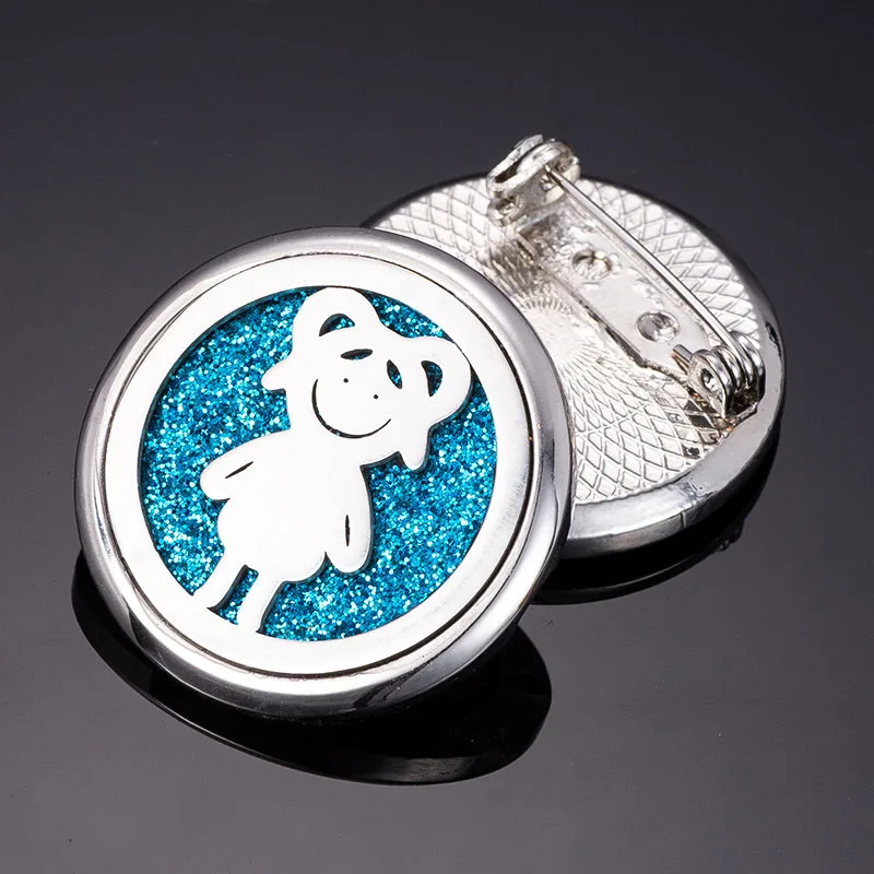 Нержавеющая сталь Арома диффузор брошь Духи Эфирное масло дисперсер открытый