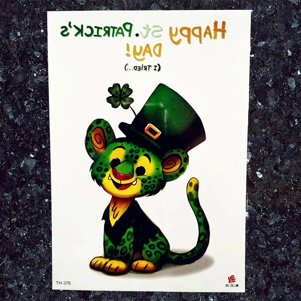 HTH376 Флэш единорог мультфильм дети татуировки наклейки акварель Русалка Девушки руки татуировки Временная Фея лиса поддельные ноги 3D татуировки Рождество - Цвет: HTH376