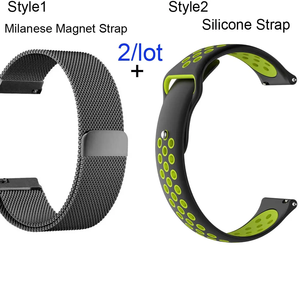 Black-Black green 22 мм браслет ремешок для Xiaomi Amazfit GTR 47 мм Pace Stratos ремешок для часов samsung gear S3 Galaxy 46 мм ремешок для часов для huawei Gt - Цвет: Black-Black green