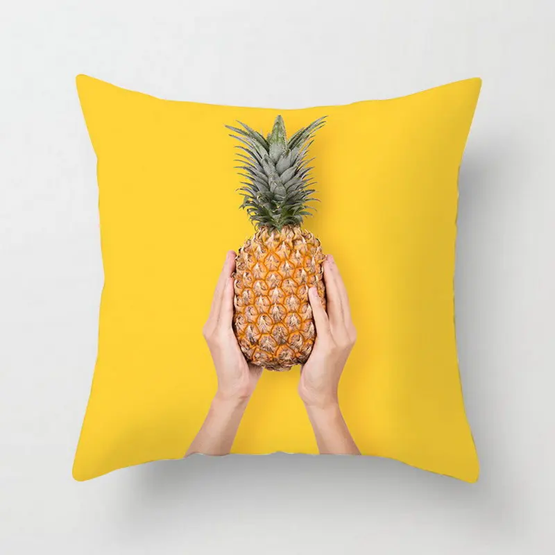Подушка "Ананас" чехол тропический стиль полиэстер ananas Almofadas 45 см наволочка
