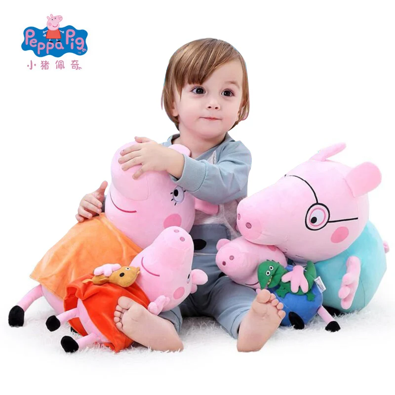 Мобильный телефон 4 шт./компл. со Свинкой Пеппой; мягкая плюшевая игрушка единорог 19/30/46 см друг семейство розовых свиней вечерние куклы День защиты детей игрушка в подарок для девочек, для детей