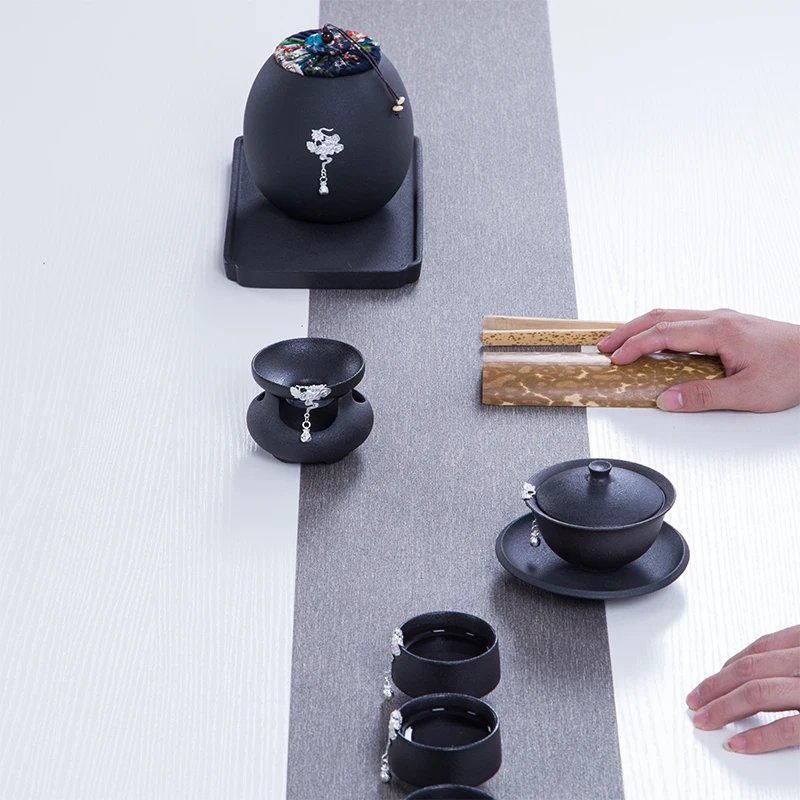 Креативный винтажный фильтр в виде листьев керамическая черная керамика