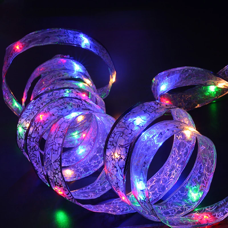 4 м светодиодный светильник лента с медной проволокой и бантом Рождественское