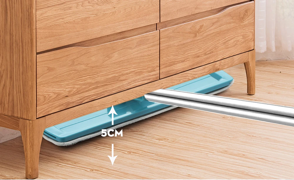 Flat Squeeze Mop and Bucket Hand Free Wringing Floor Cleaning Mop Microfiber Mop Pads Wet or Dry Usage on Hardwood Laminate Tile