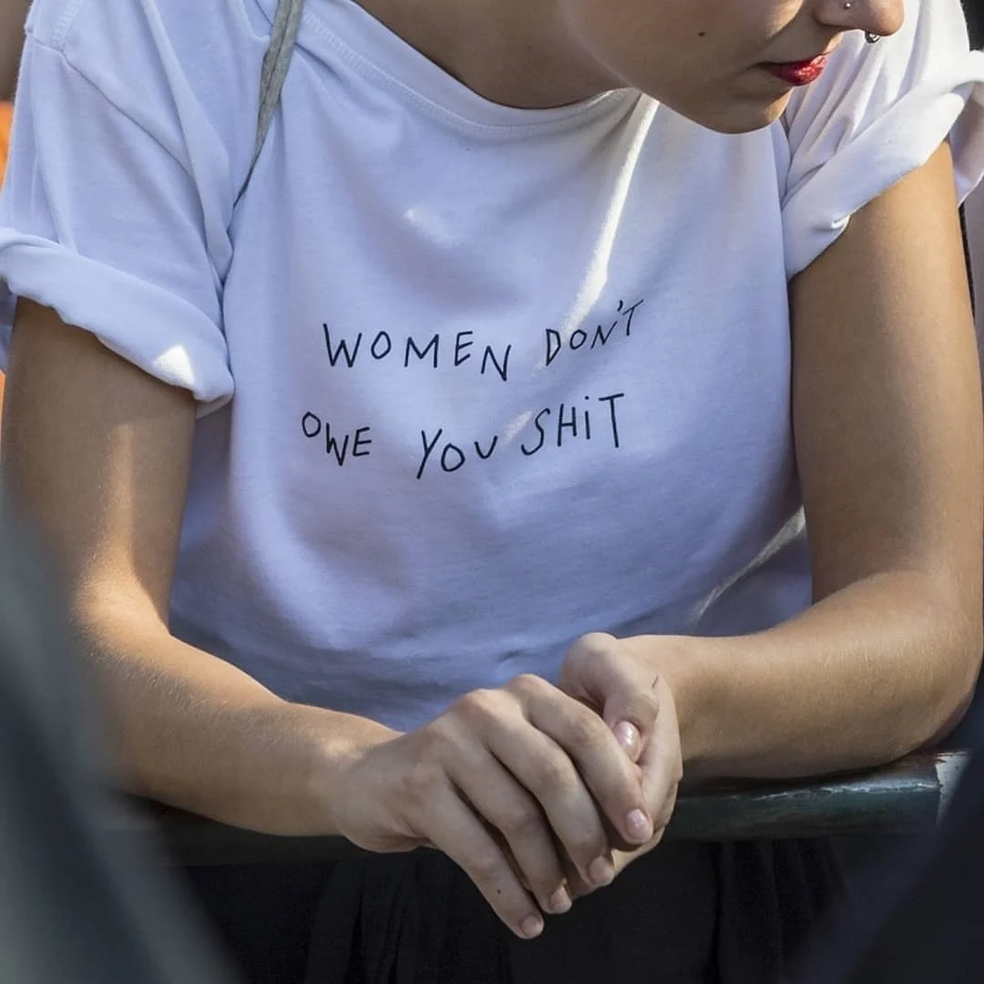 Kuakuayu HJN женская футболка с надписью Don't Owe You Shit Feminism Модная белая футболка Tumblr