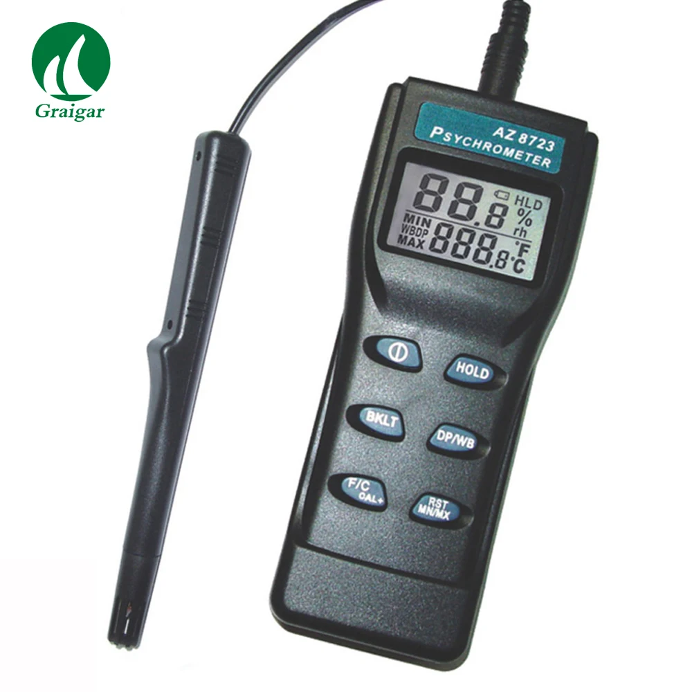 

AZ8723 Hygrometer Psychrometer Humidity Meter Dew Point Meter