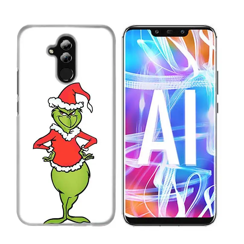 Чехол-накладка для huawei Honor P20 mate 20 10 P10 P9 P8 8X9 Lite P Smart+ Plus Nova 3i прозрачный зеленый Рождественский