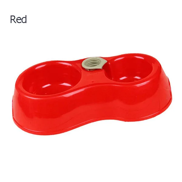 Red Двухпортовый автоматический дозатор воды для собак, кормушка, миска для кошек, миска для еды, миска для домашних животных, миски для питья маленьких собак, чайник для котенка - Цвет: Red