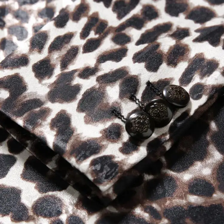 Jacket+Pants Spring High Quality Leopard Print Wool Wedding Suits Men,Casual Men's Dress Suits,Business Suits Blazers