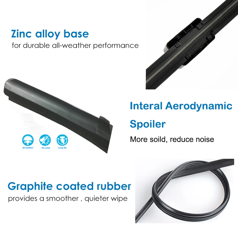 2Pcs Wiper Blades + Soft Rubbers for Dodge Journey 2008-2016 24&quot+18&quot Clean front Windshield | Автомобили и мотоциклы