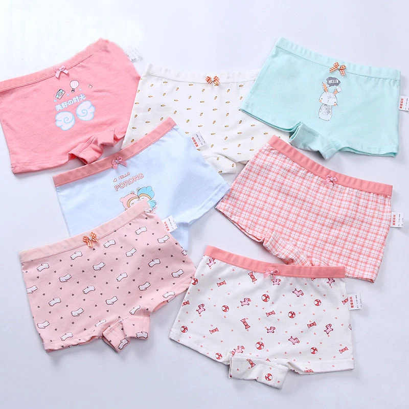 Трусы боксеры хлопковые для девочек мягкие шорты с мультяшным рисунком кролика