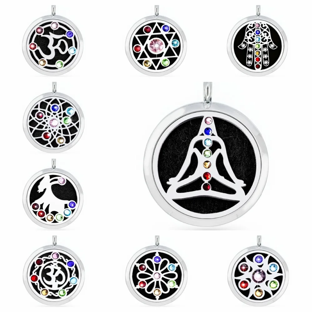 Bling Diffuser ожерелье духи эфирное масло диффузор медальон 30 мм горный хрусталь кулон