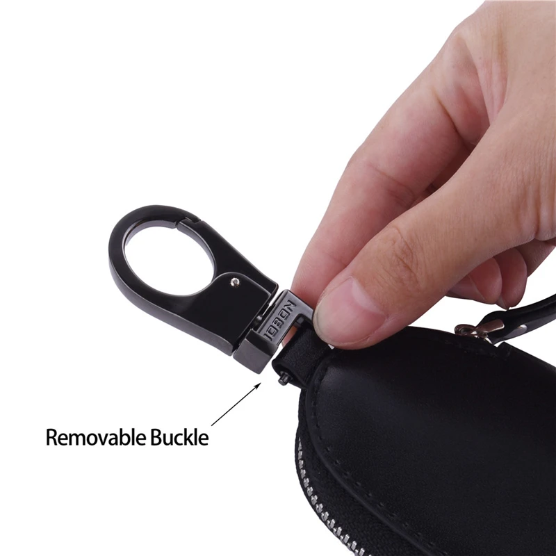 Высококачественный Роскошный кожаный чехол для автомобильных ключей на молнии