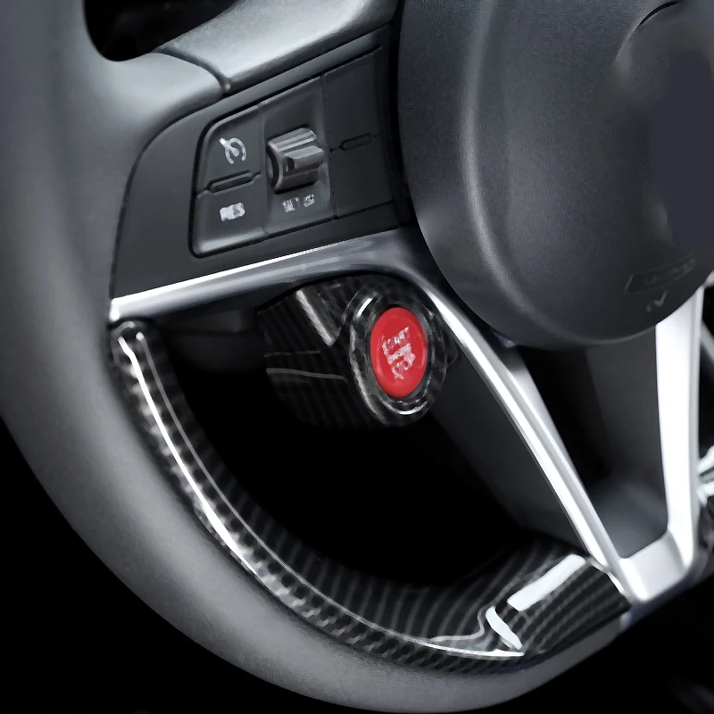 Стильная крышка из углеродного волокна для Alfa Romeo Giulia Stelvio 2017 Abs Matte Chrome внутренняя
