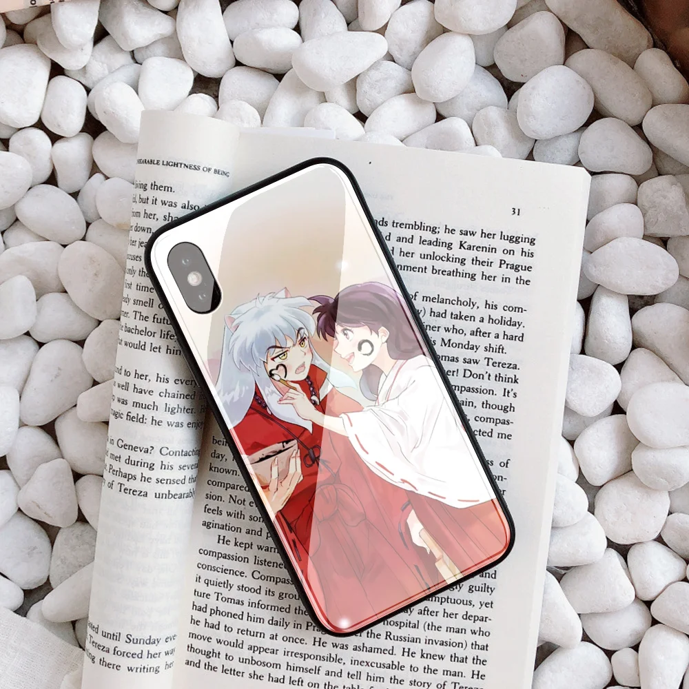 Inuyasha DIY чехол для телефона для iPhone 7 8 6 S Plus Капа закаленное стекло индивидуальная крышка телефона для iPhone X XR XS MAX обои - Цвет: 20288