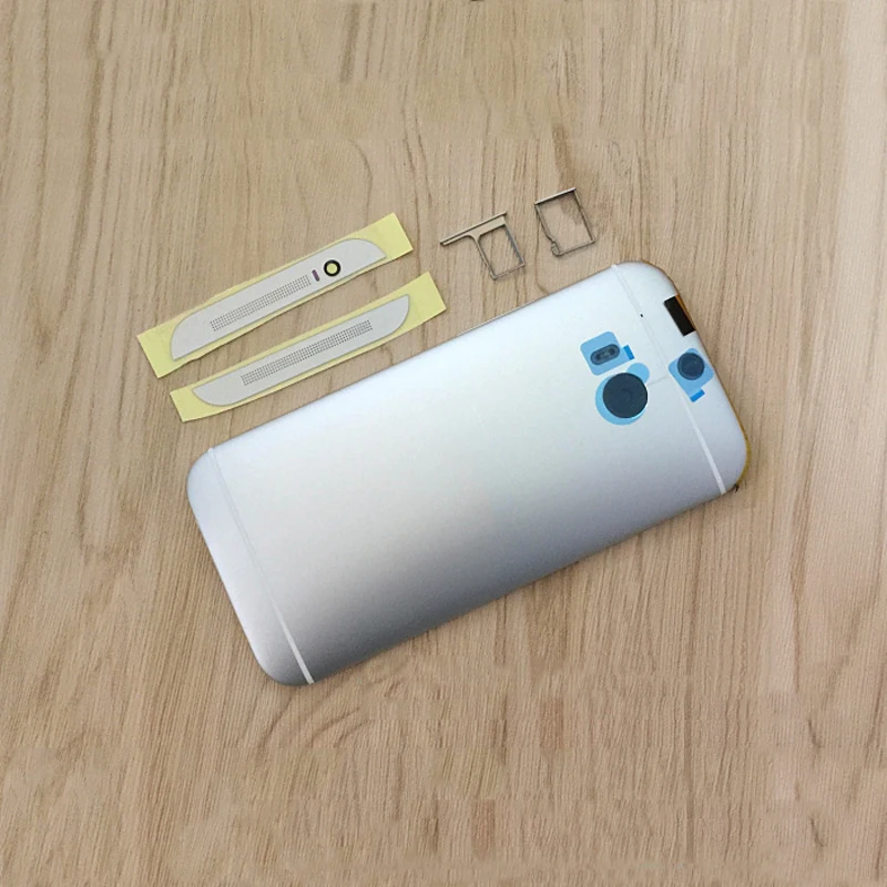 Алюминиевый корпус батареи задняя дверь Замена для htc One M8 с верхней и нижней крышкой+ Sim лоток+ SD лоток с боковыми клавишами