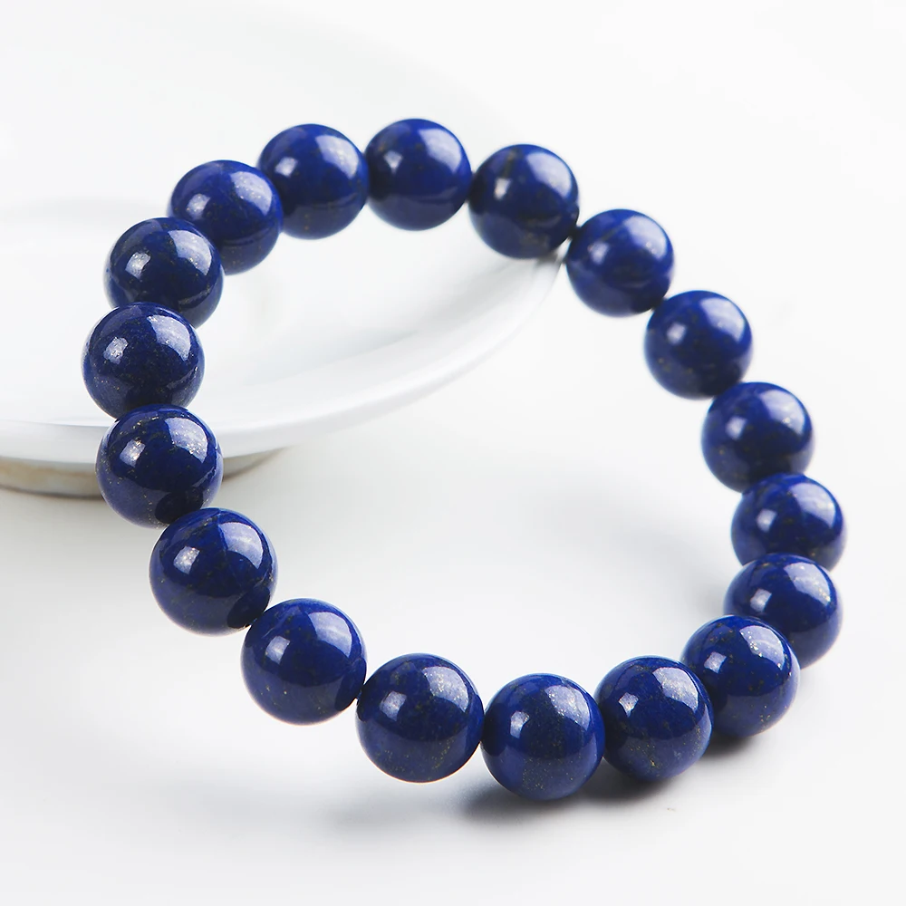 Ожерелье из настоящего природного Lapis Lazuli браслет синие Драгоценные Камни