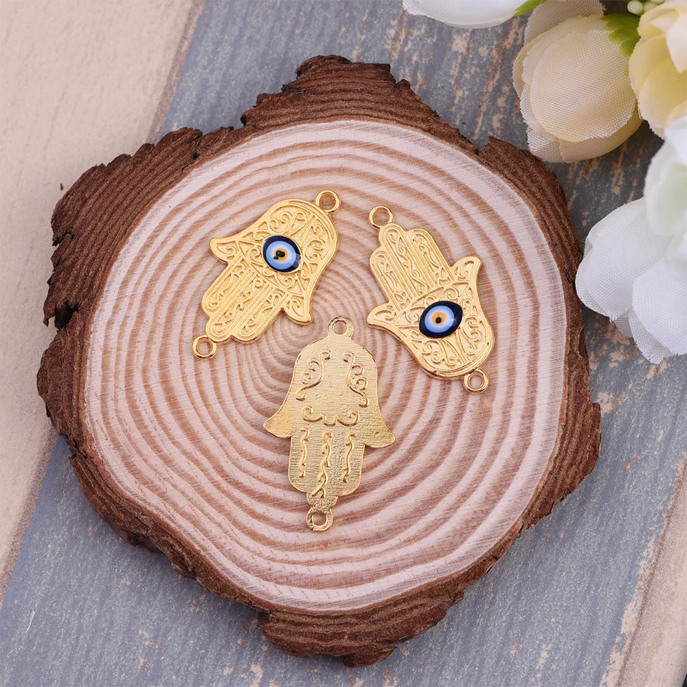 10 шт. оптом Хамса Фатима ручной амулет сглаза плавающий медальон Сделай Сам