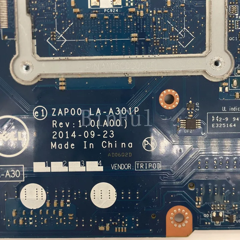 Высокое качество для Alienware 13 материнская плата ноутбука ZAP00 LA A301P с SR1EF I5 4210U CPU N15P GX