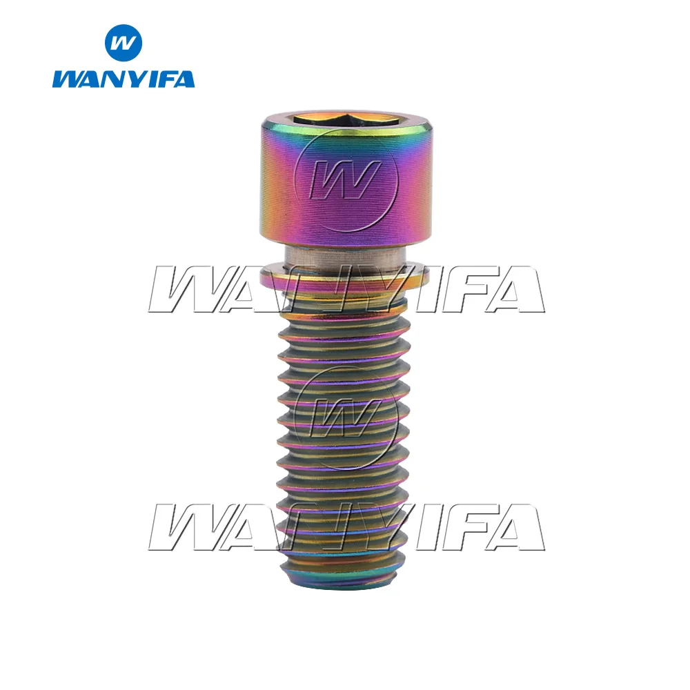 Ranibow Титановый "Wanyifa" Болт M8x 20 25 мм шестигранный ключ Columniform головка для BMX велосипед стволовых шурупы Велосипедный спорт болты для выноса руля - Цвет: Ranibow