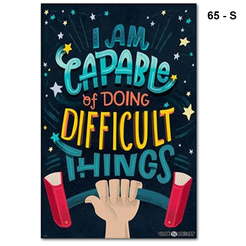 65 Newly Motivational Classroom Wall Posters Inspirational Quotes for Students Teacher Classroom Decorations TE889 - Цвет: 65