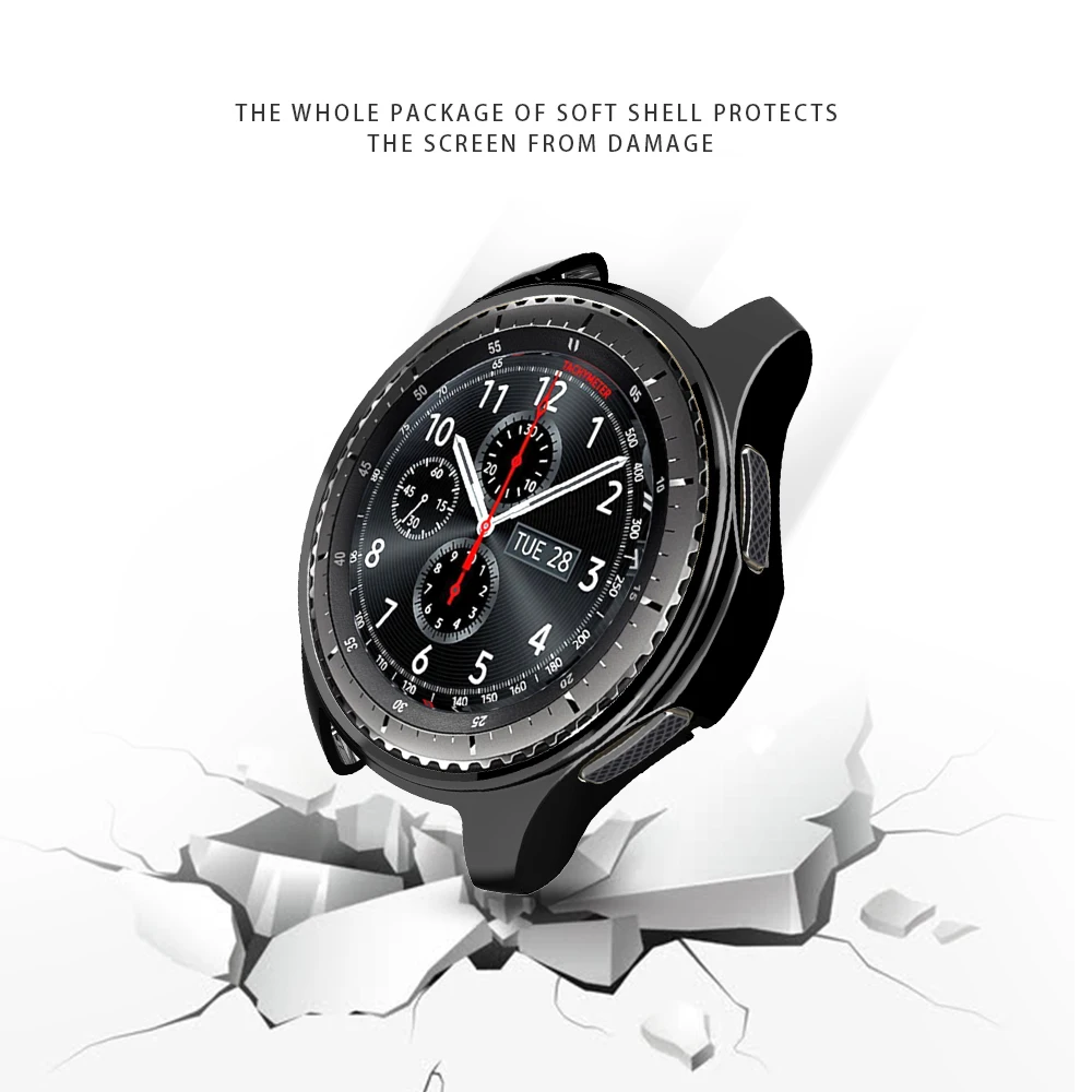 Чехол для samsung gear S4 Frontier из ТПУ с покрытием, мягкий устойчивый к царапинам Чехол-Рамка Тонкий блестящий чехол из ТПУ для samsung gear S4