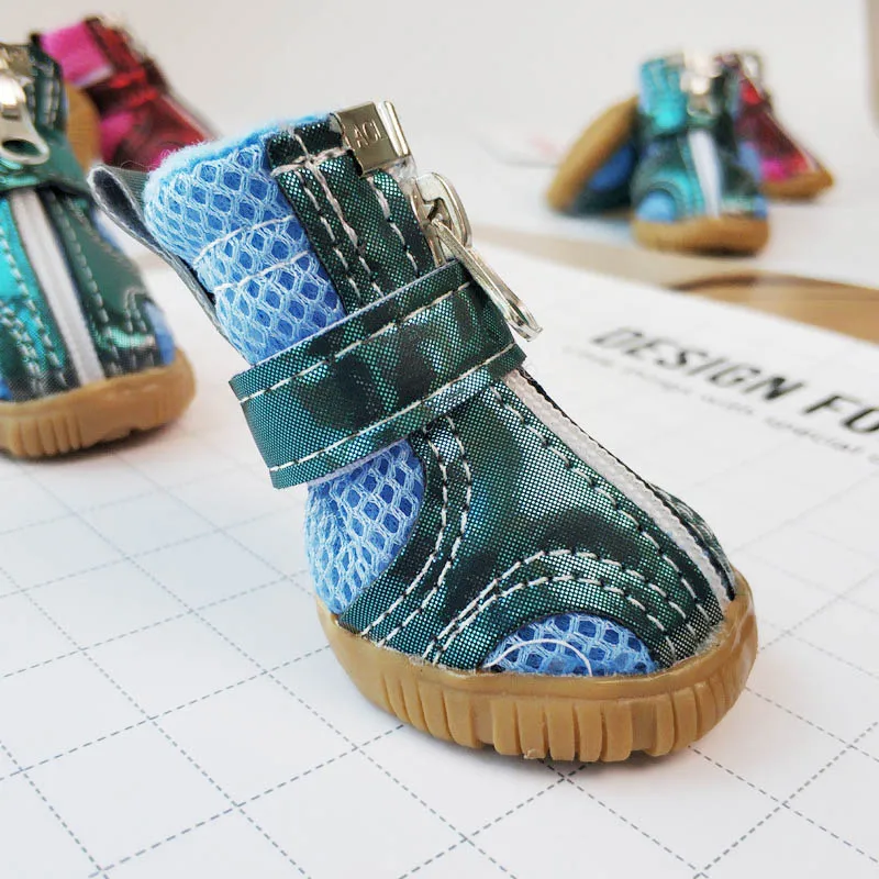 4 Pcs/Set Pet Supplies Waterproof Non Slip Winter Breathable Warm Pet Dogs Shoes Milk Pattern Shoes For Dogs Cats Puppy Booties