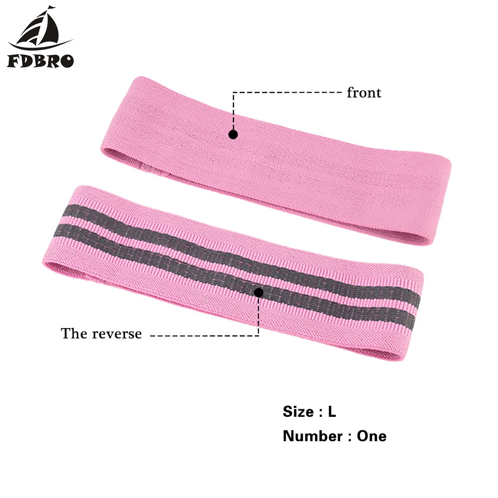 Pink L FDBRO новые Нескользящие бедра эластичные полосы ноги упражнения Кроссфит обучение Vigor power gear лента-трофей бедра круг хип Сопротивление полоса - Цвет: Pink L